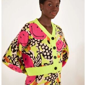 Farm Rio Tucanissimo Smiley Cardigan XS